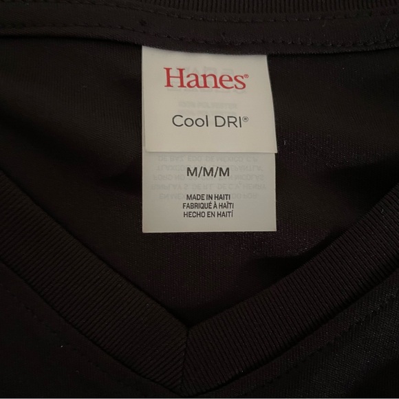Hanes Women Cool Dry Performance S/S Athletic Sports Tee Black Medium - Picture 4 of 9